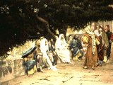 The Pharisees and Sadducees come to tempt Jesus, from The Life of Jesus Christ by J.J.Tissot, 1899